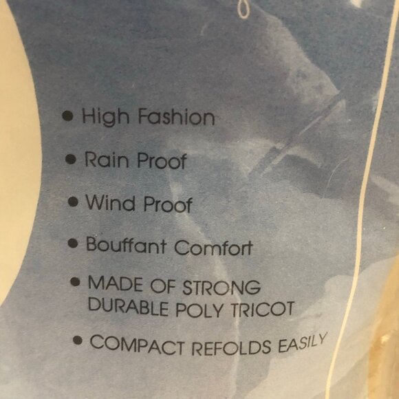 Paula Young Vintage Rain Hood Bonnet Floral Blue OS - Picture 4 of 4